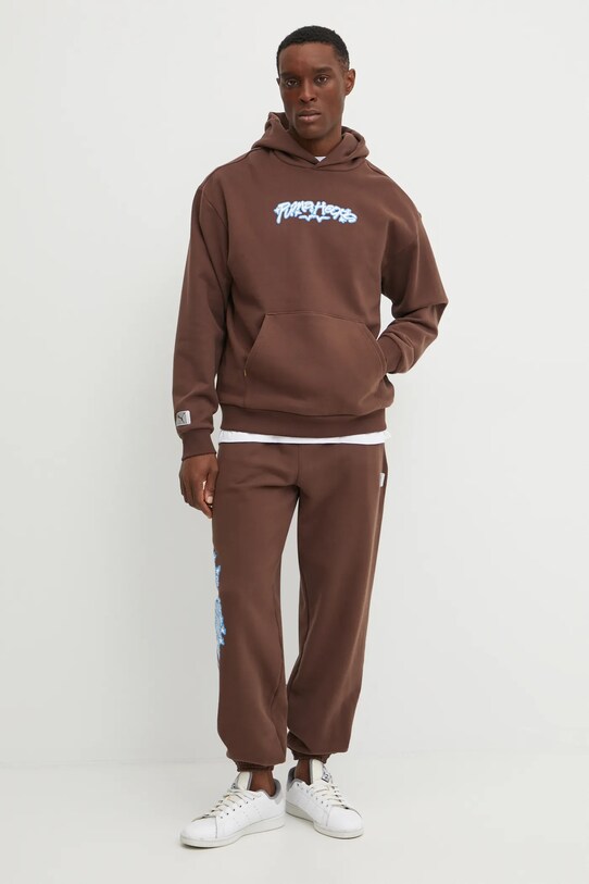 Puma hanorac de bumbac 630472 maro SS25