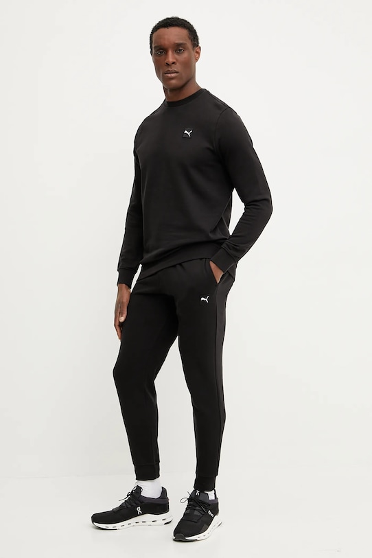 Puma hanorac de bumbac 684727 negru SS25