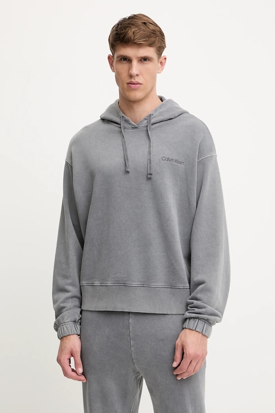 Mikina s kapucňou Calvin Klein Underwear s kapucňou sivá LV00NM2894