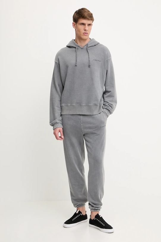 Mikina s kapucňou Calvin Klein Underwear LV00NM2894 sivá SS25