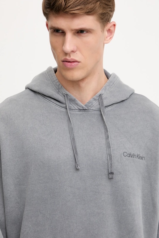 Mikina s kapucňou Calvin Klein Underwear sivá LV00NM2894