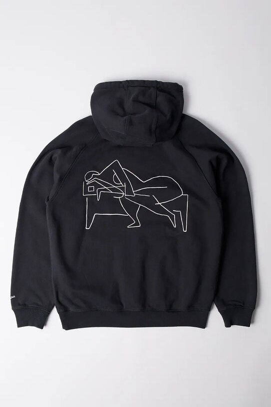 Bavlnená mikina by Parra Sleep now 53231 čierna SS25