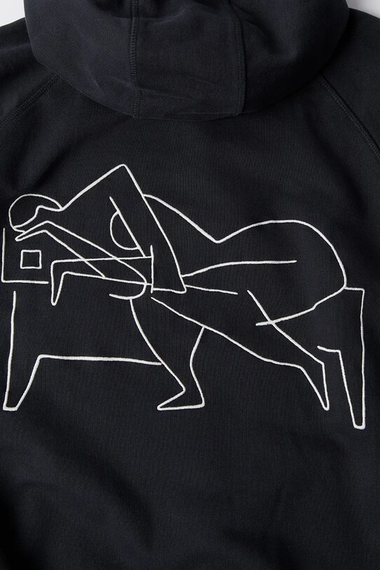 Bavlnená mikina by Parra Sleep now čierna 53231