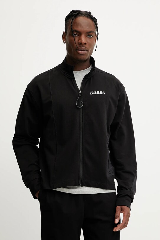 Μπλούζα Guess RUBUS χωρίς κουκούλα μαύρο Z5GQ05.K6ZS1
