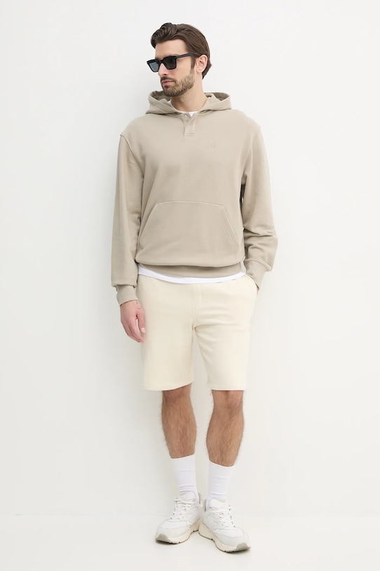 Βαμβακερή μπλούζα Calvin Klein Jeans J30J327227 μπεζ SS25