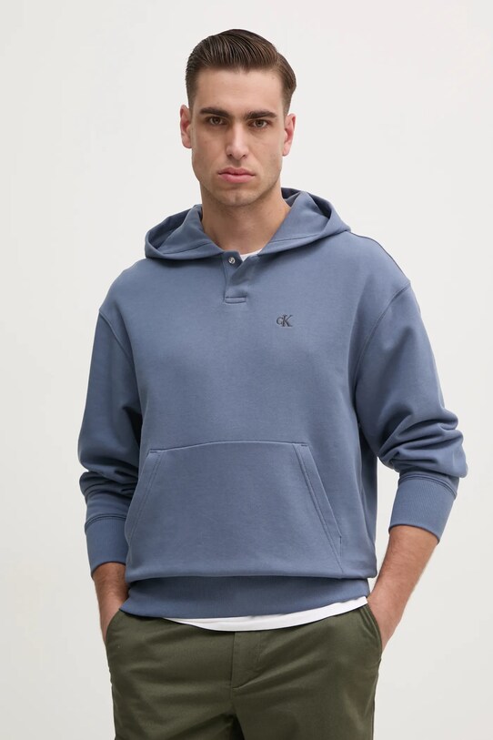 Calvin Klein Jeans felpa in cotone con blu J30J327227