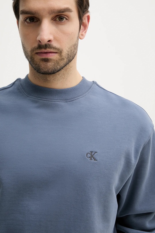 Calvin Klein Jeans bluza bawełniana niebieski J30J327228