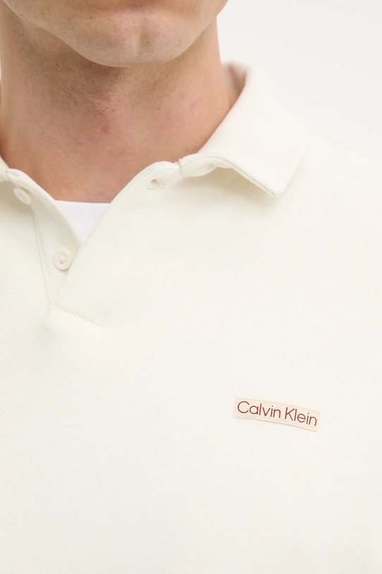 Βαμβακερή μπλούζα Calvin Klein Jeans J30J327229 μπεζ