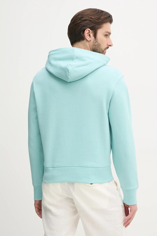 Oblečení Bavlněná mikina Calvin Klein Jeans J30J327245 tyrkysová