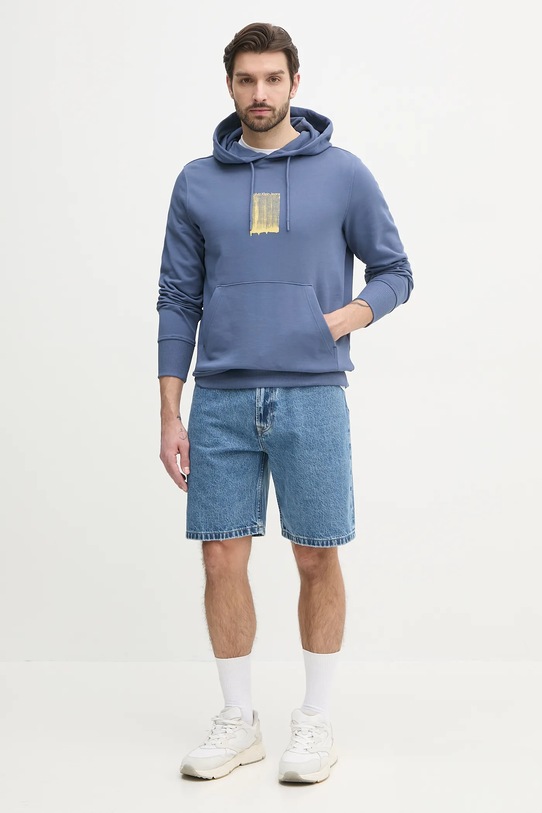 Calvin Klein Jeans bluza bawełniana J30J327525 niebieski SS25