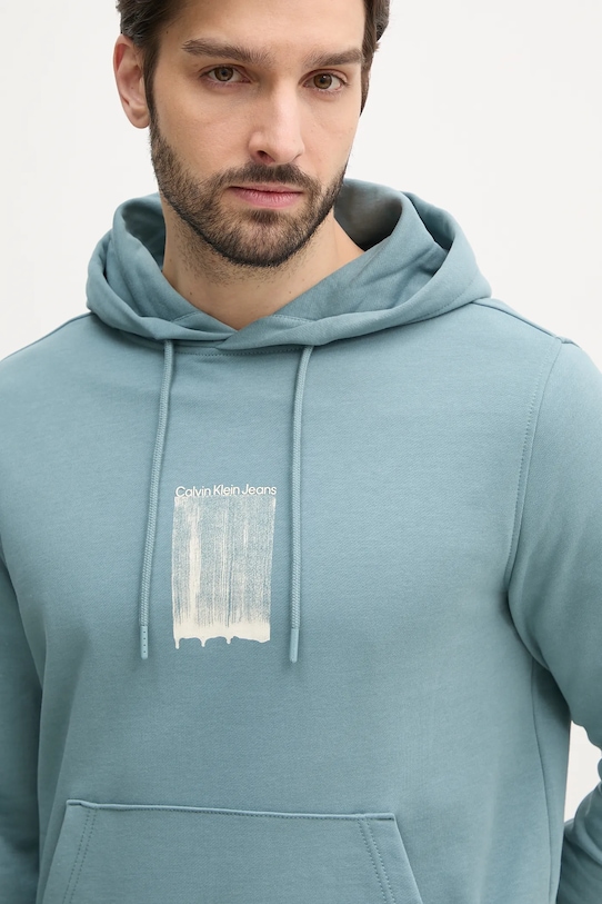 Calvin Klein Jeans bluza bawełniana zielony J30J327525