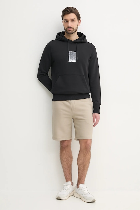 Bavlněná mikina Calvin Klein Jeans J30J327525 černá SS25