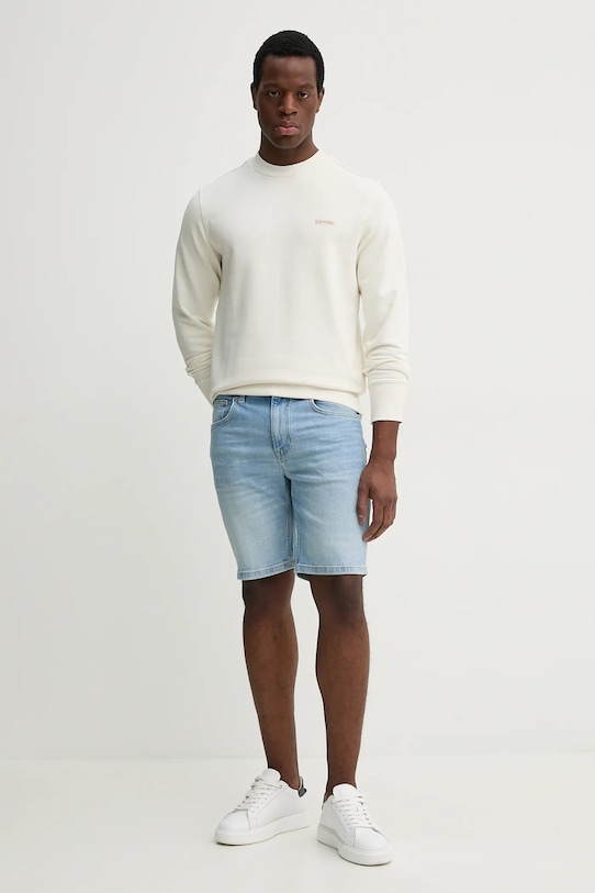 Pamučna dukserica Calvin Klein Jeans J30J327530 bež SS25