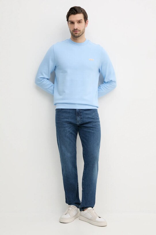 Calvin Klein Jeans hanorac de bumbac J30J327530 albastru SS25