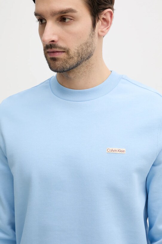 Calvin Klein Jeans hanorac de bumbac albastru J30J327530