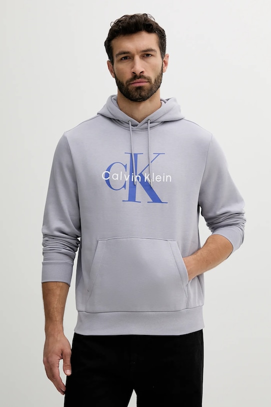 Mikina Calvin Klein Jeans s kapucí fialová LV040BM800