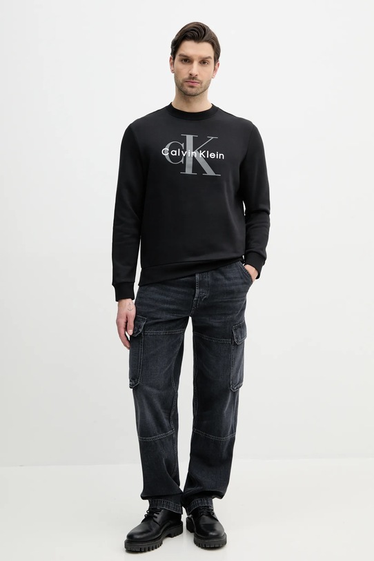 Mikina Calvin Klein Jeans LV040BM801 čierna SS25
