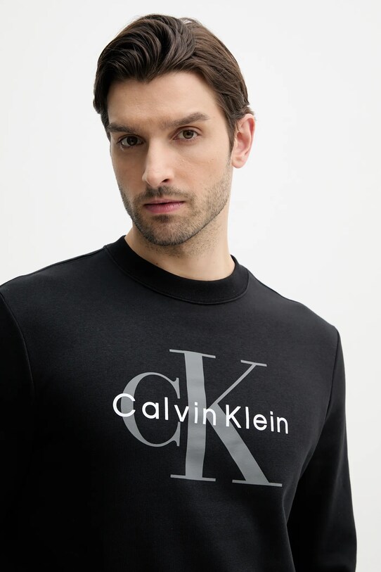 Mikina Calvin Klein Jeans čierna LV040BM801