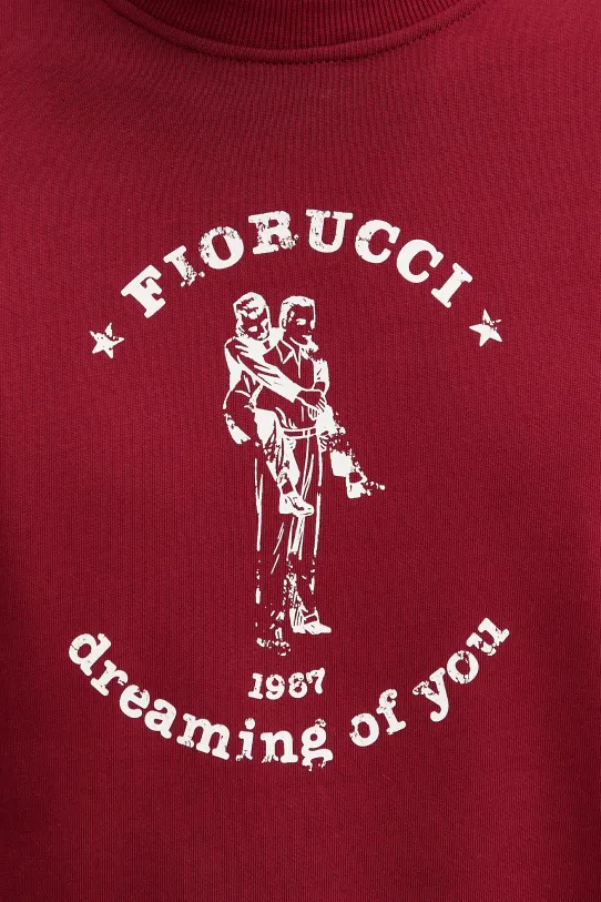 Fiorucci bluza bawełniana M02SMSCR188CJ05RD03 bordowy