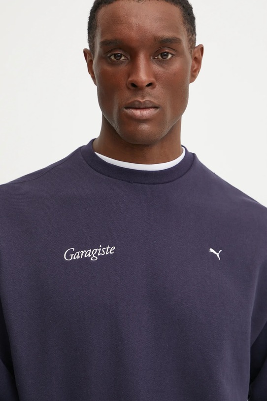 Puma bluza bawełniana granatowy 629344