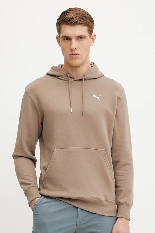 Puma hanorac de bumbac uni maro 629647