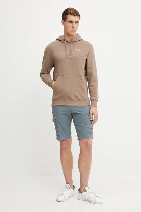 Puma hanorac de bumbac 629647 maro SS25