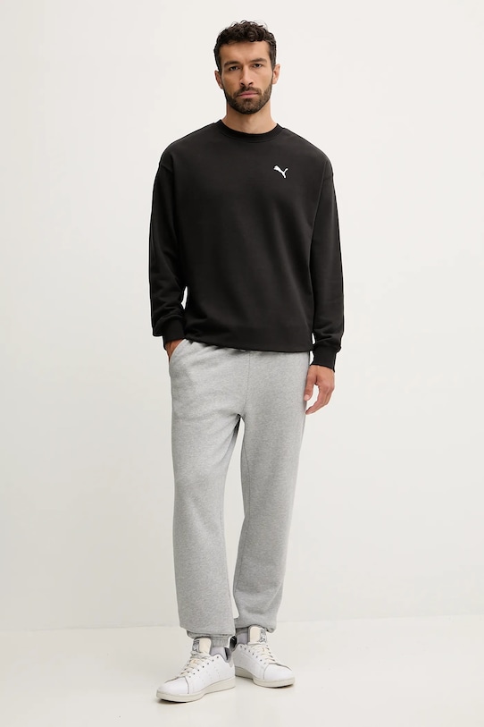 Βαμβακερή μπλούζα Puma 629650 μαύρο AW25