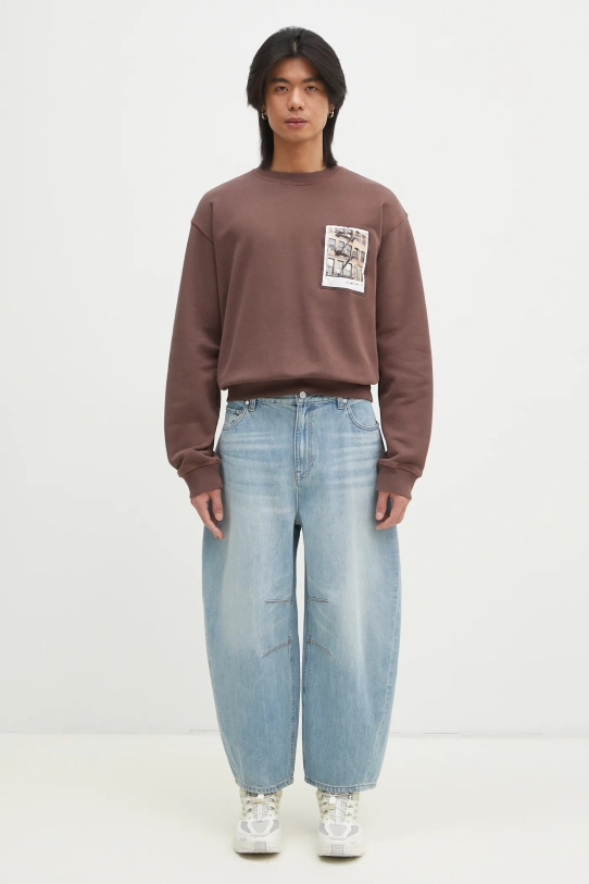 Бавовняна кофта Helmut Lang Pstcard Cr Bk.Cmbd 1 O10HM524 коричневий