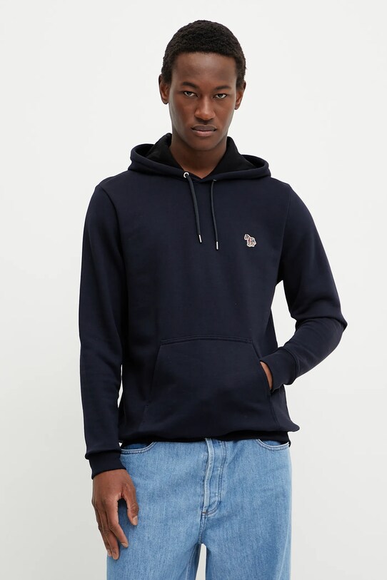 Bavlnená mikina PS Paul Smith bavlna tmavomodrá M2R.284S.KZEBRA