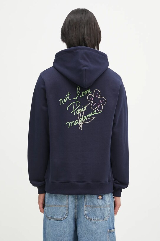 Oblečení Bavlněná mikina Drôle de Monsieur Le Hoodie Slogan Esquisse G.HO150.CO127.NY námořnická modř
