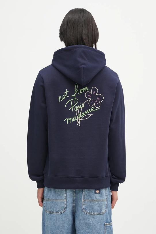 Дрехи Памучен суичър Drôle de Monsieur Le Hoodie Slogan Esquisse G.HO150.CO127.NY тъмносин