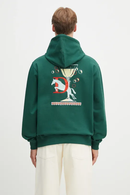 Drôle de Monsieur cotton sweatshirt Le Hoodie Polo cotton green G.HO178.CO200.DGN