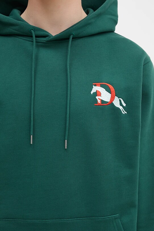 Drôle de Monsieur hanorac de bumbac Le Hoodie Polo G.HO178.CO200.DGN verde