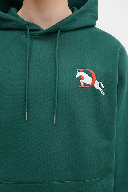 Bavlnená mikina Drôle de Monsieur Le Hoodie Polo G.HO178.CO200.DGN zelená