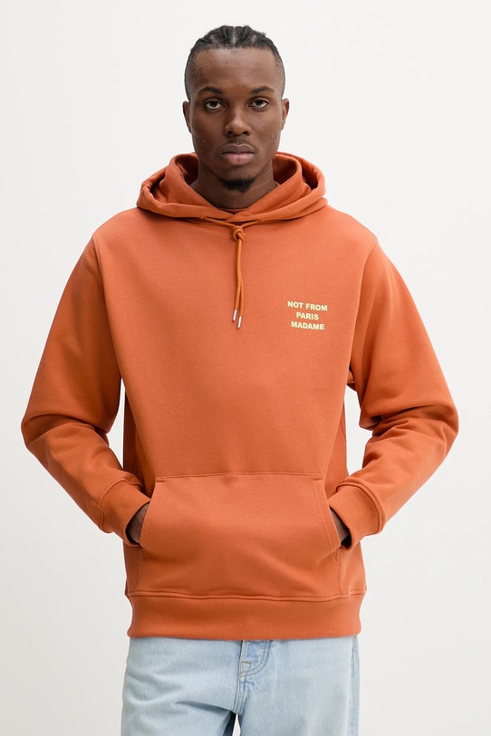 Oblečení Bavlněná mikina Drôle de Monsieur Le Hoodie Slogan G.HO162.CO127.RT oranžová