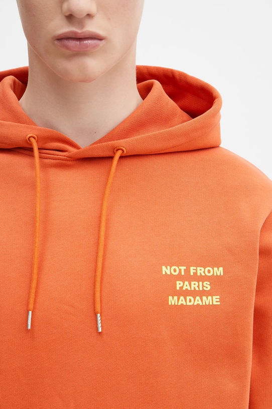 Drôle de Monsieur felpa in cotone Le Hoodie Slogan arancione G.HO162.CO127.RT