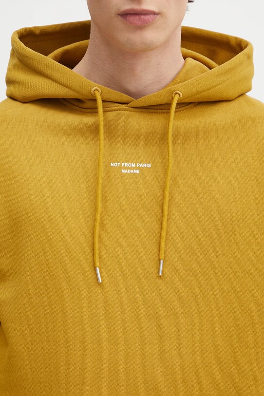 Бавовняна кофта Drôle de Monsieur Le Hoodie Slogan Classique зелений G.HO161.CO127.MS