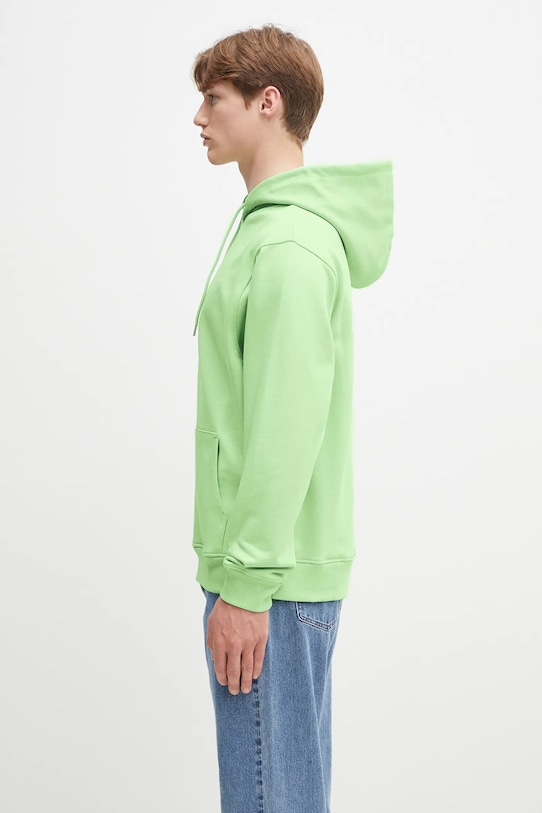 Памучен суичър Drôle de Monsieur Le Hoodie Slogan Classique G.HO161.CO127.LGN зелен SS25