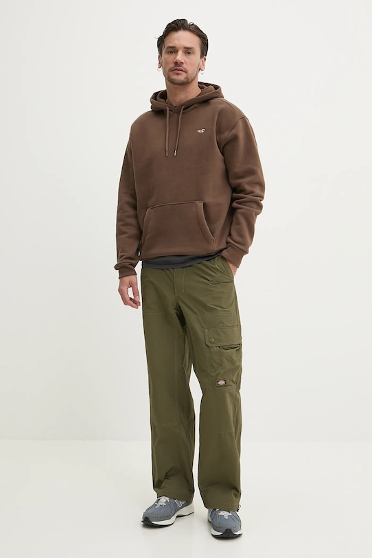 Hollister Co. bluza KI322.5034.420 brązowy SS25