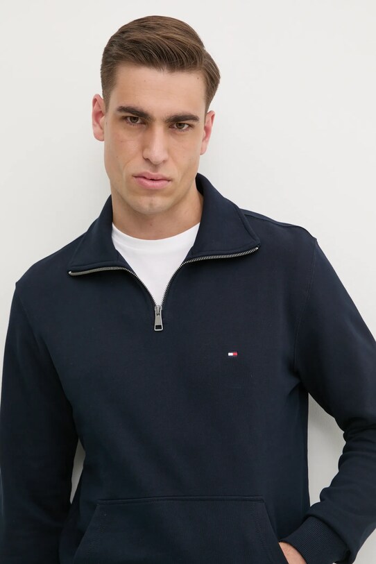 Tommy Hilfiger hanorac de bumbac bleumarin MW0MW37238