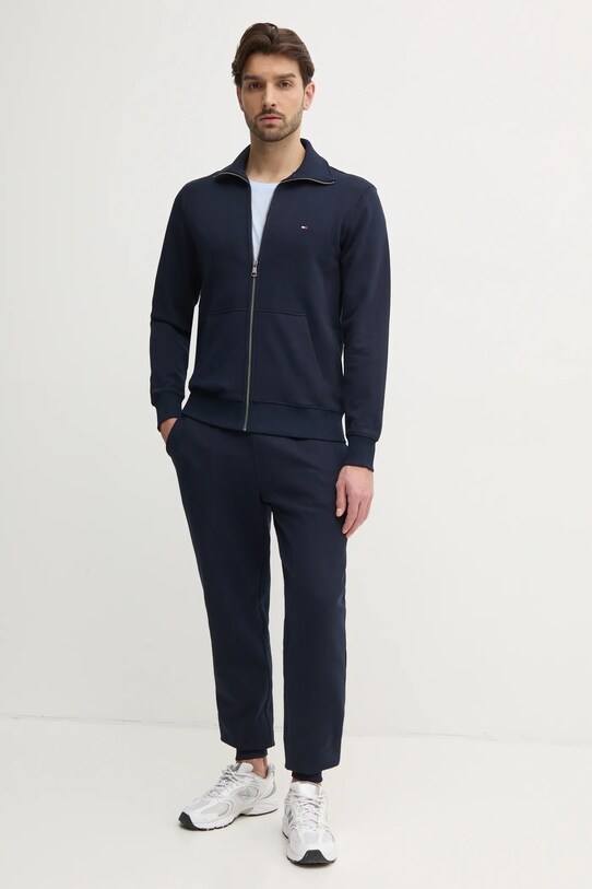 Bavlněná mikina Tommy Hilfiger MW0MW38084 námořnická modř SS25