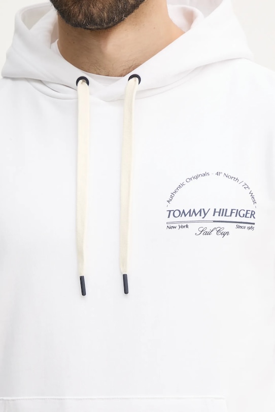 Bombažen pulover Tommy Hilfiger MW0MW38671 bela