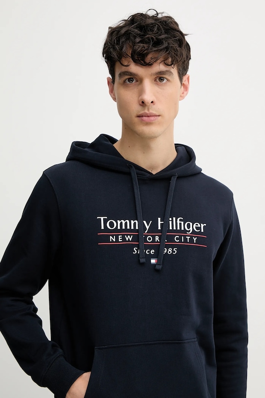 Βαμβακερή μπλούζα Tommy Hilfiger σκούρο μπλε MW0MW38672
