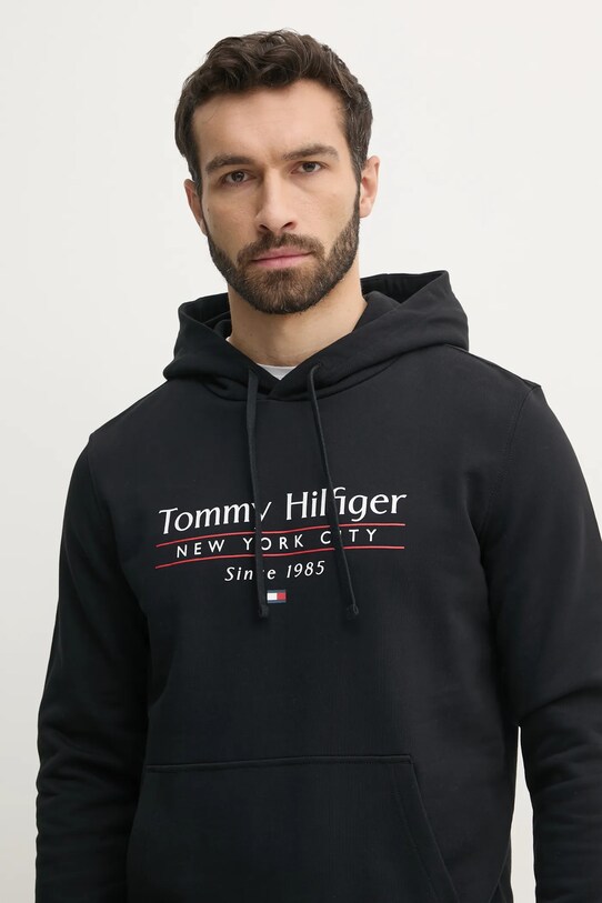 Tommy Hilfiger felpa in cotone nero MW0MW38672