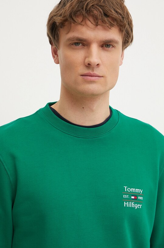 Tommy Hilfiger hanorac de bumbac verde MW0MW38673