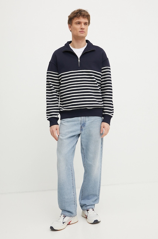 Tommy Hilfiger bluza bawełniana MW0MW39303 granatowy SS25