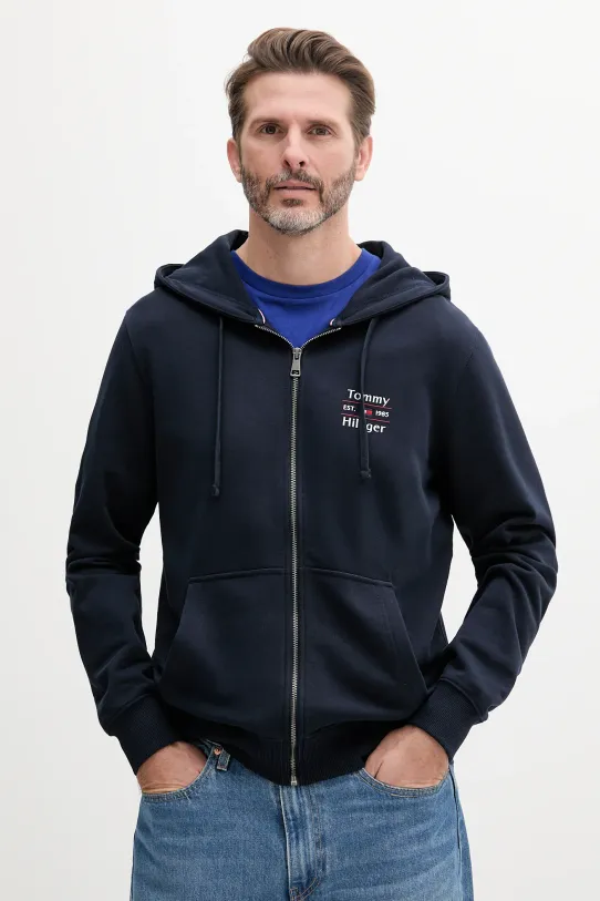 Tommy Hilfiger bluza bawełniana bawełna granatowy MW0MW39250