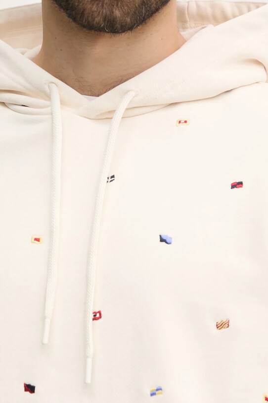 Βαμβακερή μπλούζα Tommy Hilfiger MW0MW39310 μπεζ