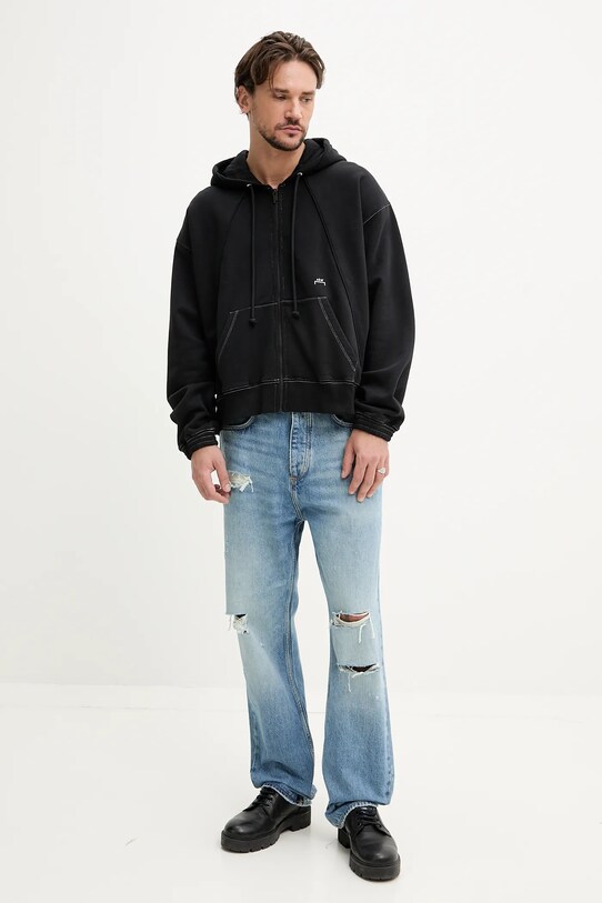 A-COLD-WALL* bluza bawełniana ACWMW219 czarny SS25