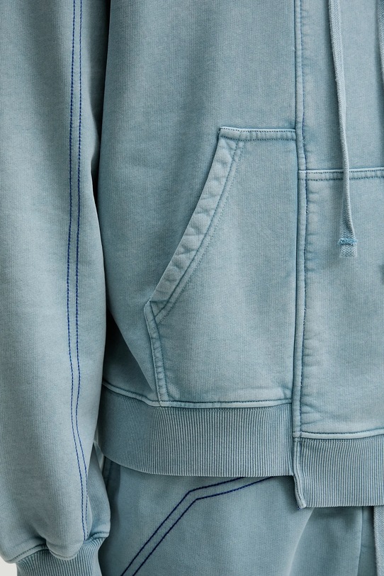 Βαμβακερή μπλούζα A-COLD-WALL* ACWMW215 μπλε